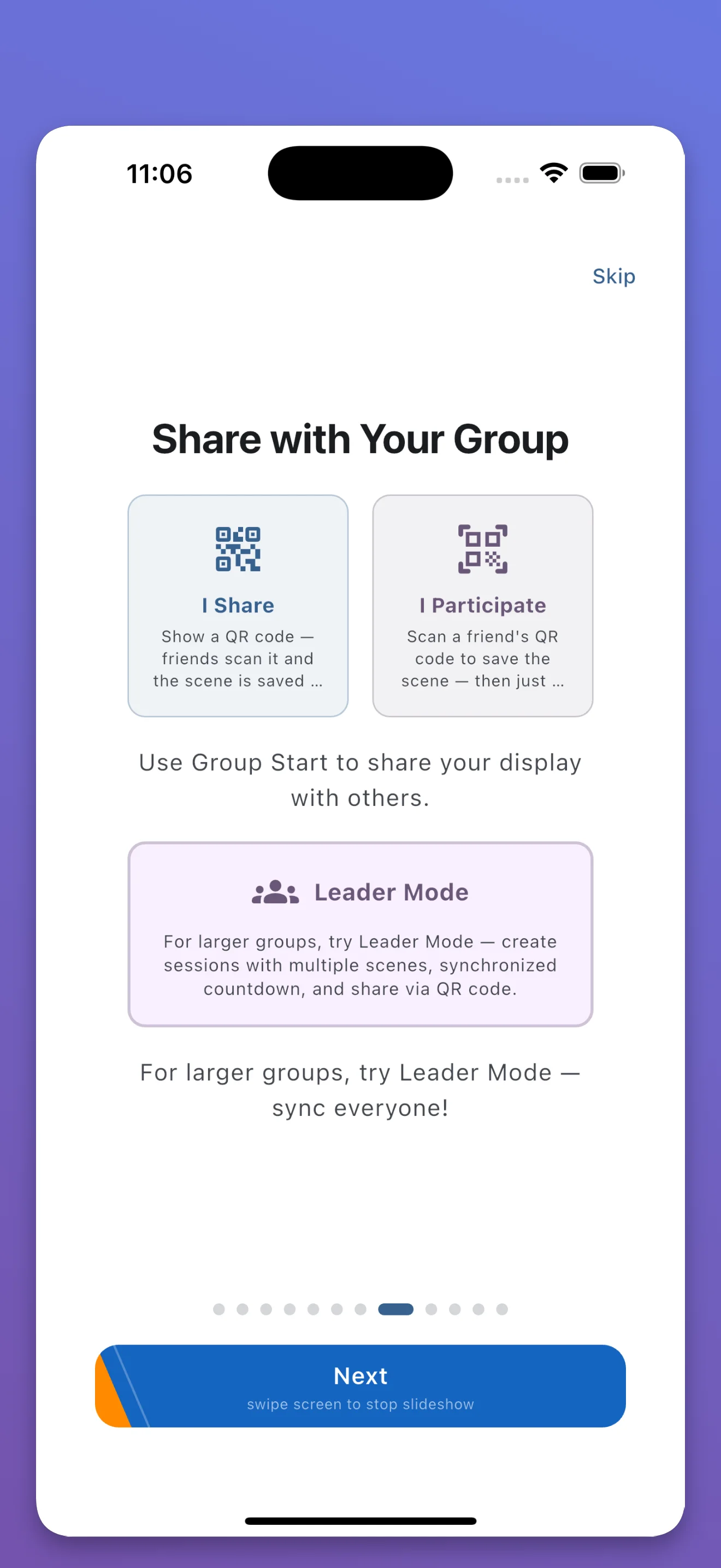 FanScreen QR sharing